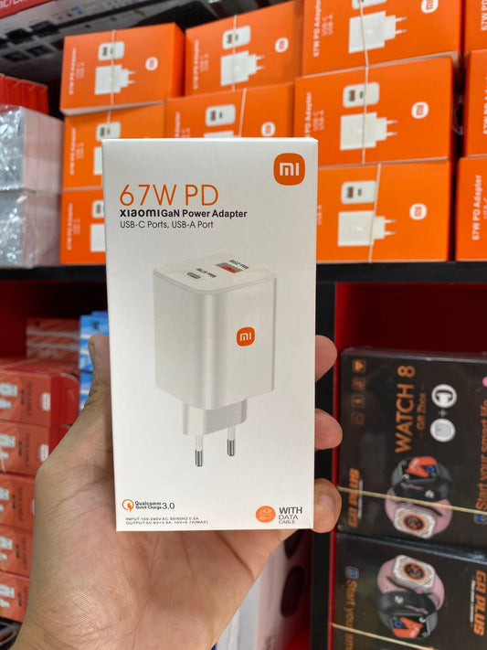 Chargeur rapide XIAOMI 67W PD USB-C USB-A Quick charge 3.0