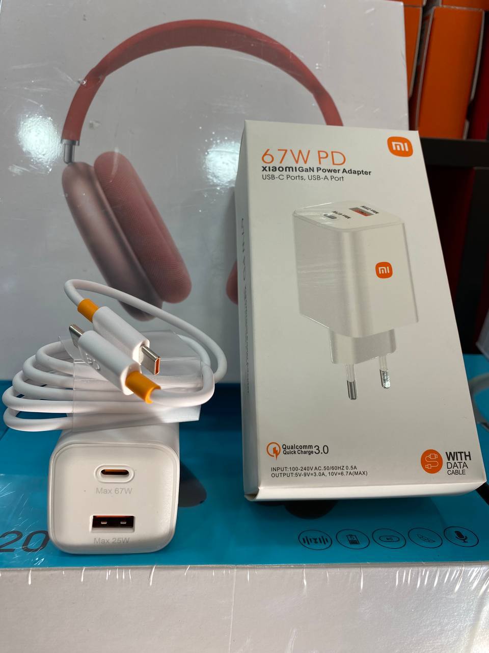 Chargeur rapide XIAOMI 67W PD USB-C USB-A Quick charge 3.0