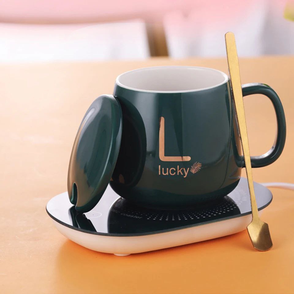 Mini chauffe-tasse portable USB, tasse à café à 3 vitesses, sous-verre chauffant, plaque chauffante thermostatique intelligente, coussin chauffant pour lait, thé et eau