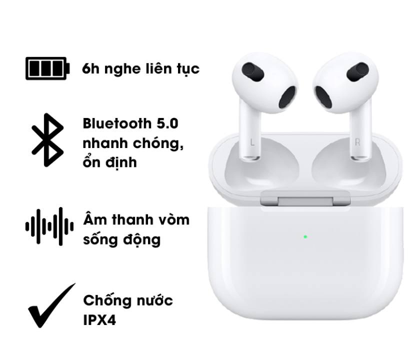 Ecouteurs sans fil Bluetooth 5.0 AirPods