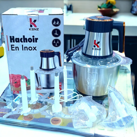 هشوار 3لتر   5 شفرات  1000 واط  انوكس Hachoir inox à 5vitesses 1000W 3L