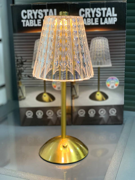 Lampe de table en cristal de diamant aste avec capteur tactile, lampe de bureau sans fil, veilleuse de chevet, éclairage en cristal pour hôtel et restaurant