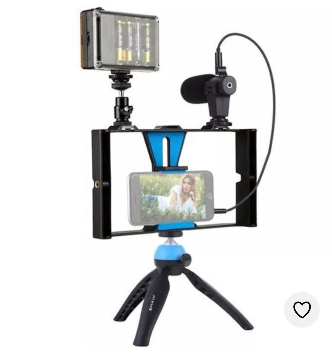 Kit vidéo pour smartphone plate-forme stabilisante et microphone