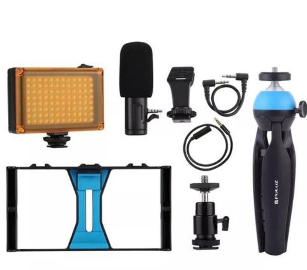 Kit vidéo pour smartphone plate-forme stabilisante et microphone