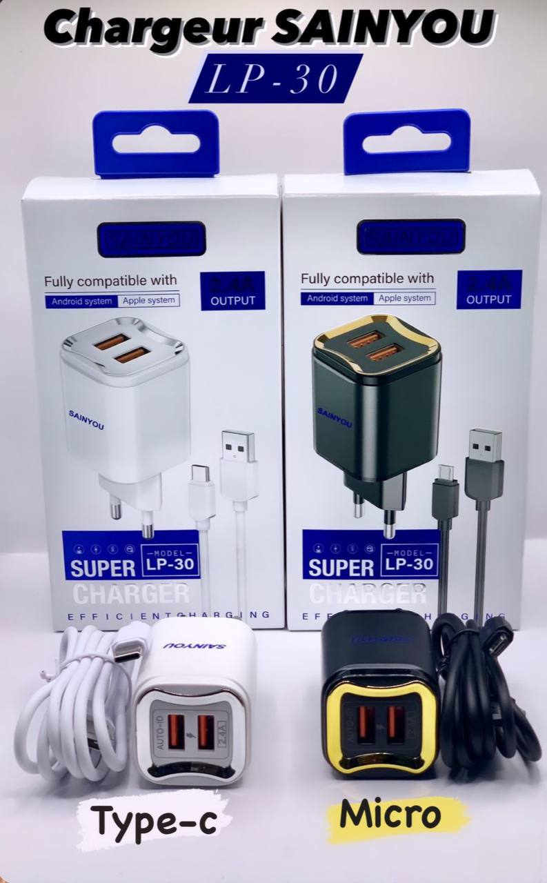 Chargeur SAINYOU LP-30 Type-C Micro