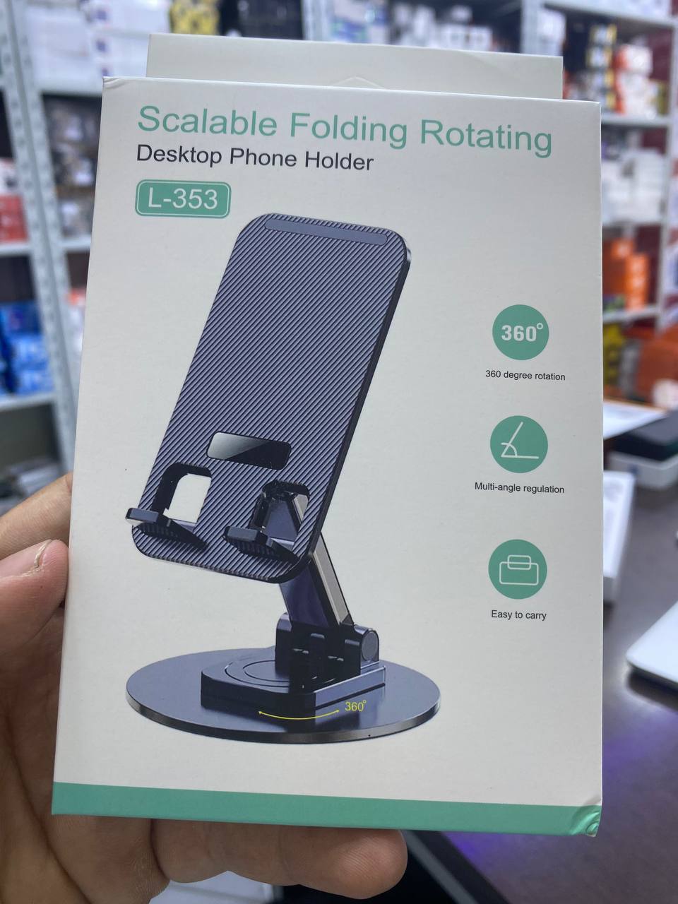 Desktop phone holder support mobile portable bureau