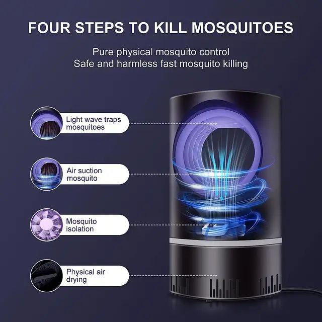 Lampe anti-moustiques électronique, silencieux, pour la maison et la chambre à coucher قاتل البعوض والحشرات الطائرة