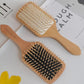 Peigne Brosse en bois naturel a picots professionnel anti perte de cheveux مشطة عود للشعر الحجم الكبير