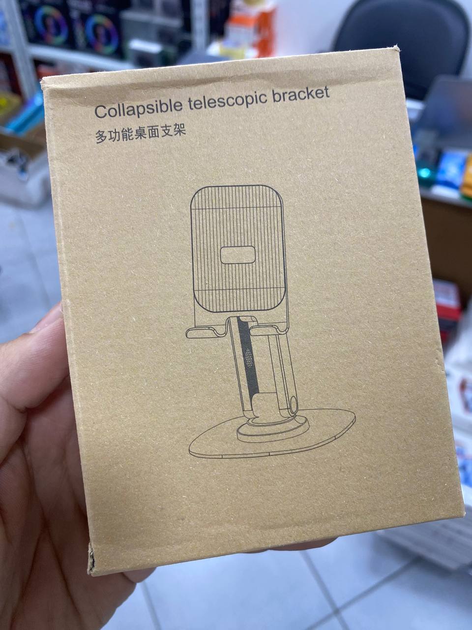 Collapsble telescopic bracket Support portable GSM Mobile