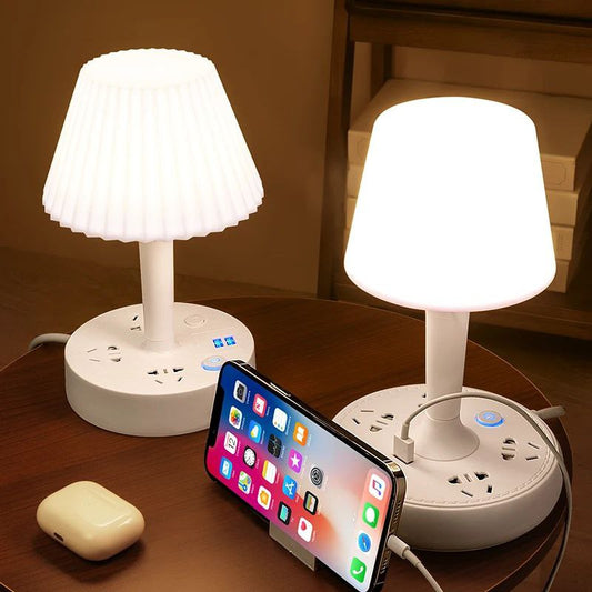 Lampe de table pour recharge rapide USB ابجور  تتوفر على مخرجين للشحن السريح