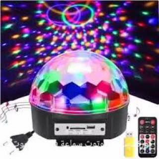 Boule de lumière LED Bluetooth en Cristal